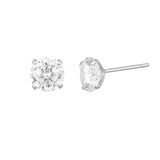 Essentials gouden stainless steel studs met helder geslepen steen