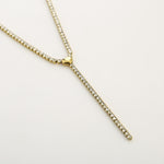 Lovi stainless steel Y-ketting met hartje en zirkonia steentjes