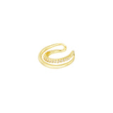 RAFFI gouden earcuff met subtiele zirkonia steentjes – stainless steel, verstelbaar