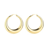 SOPHIA chunky gouden oorbellen met afgeronde vorm – stainless steel