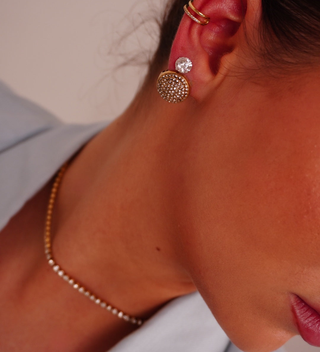 Stainless steel, verkleurt niet, hypoallergeen, goud, zilver
