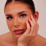 Sieraden stainless steel, verkleurt niet, zirkonia, tennisketting, diamant, oorbellen, tijdloos, earcuff