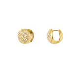 VIVIEN gouden stainless steel oorbellen met pavézetting van zirkonia steentjes